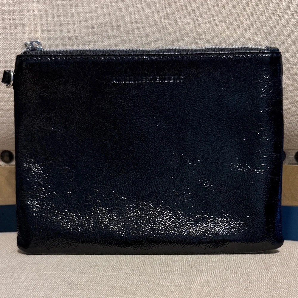 Aimee Kestenberg Glossy Black Clutch/Wristlet